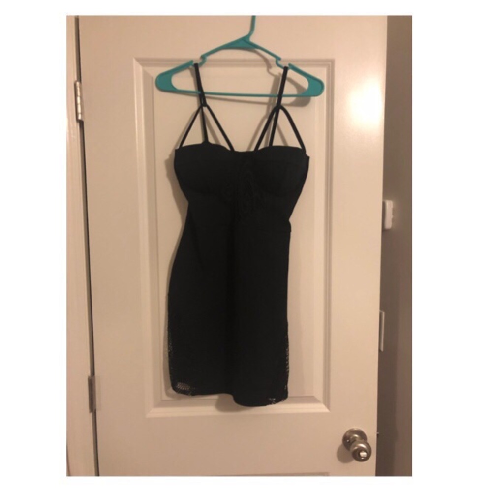 Black mini dress